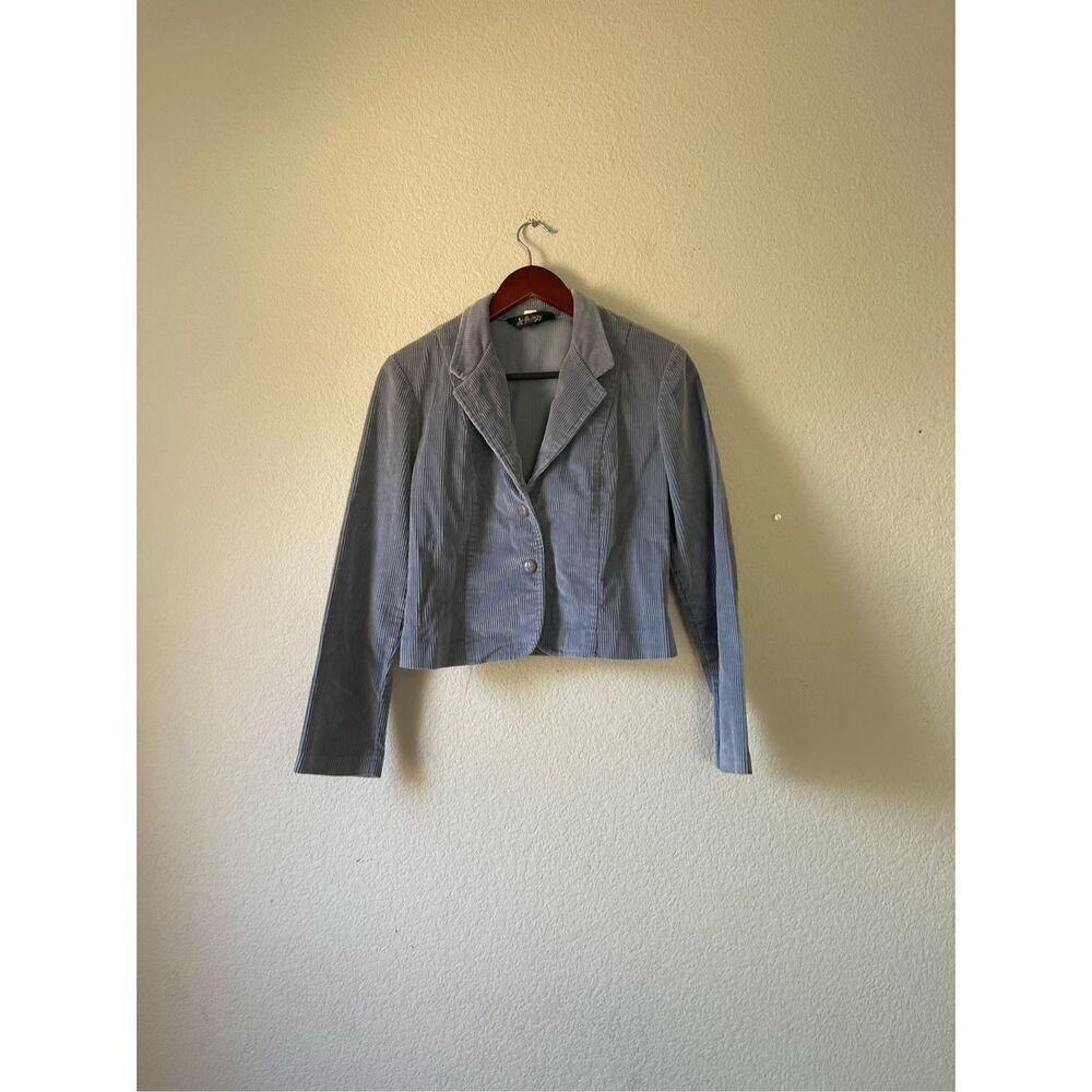 Vintage‎ corduroy blue cropped blazer jacket size small